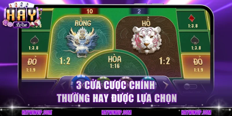 3 cửa cược chính thường hay được lựa chọn