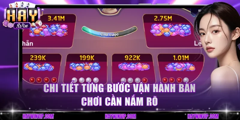 Chi tiết từng bước vận hành bàn chơi cần nắm rõ