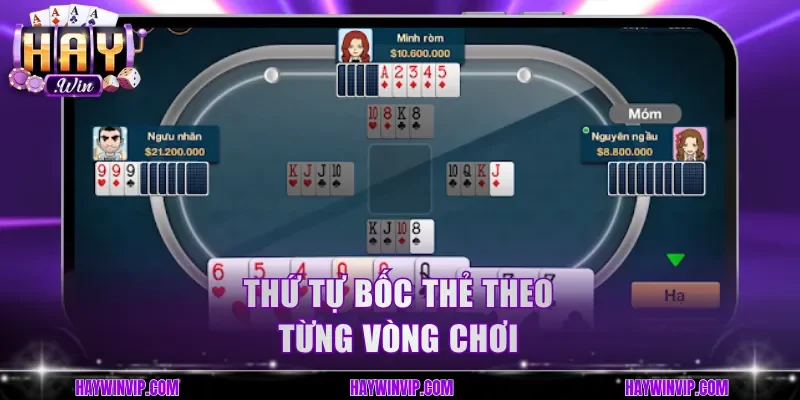 Thứ tự bốc thẻ theo từng vòng chơi